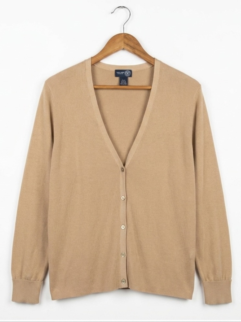 Venezia Jeans Clothing Co Size 18/20 Cardigan Camel Ribbed V Neck